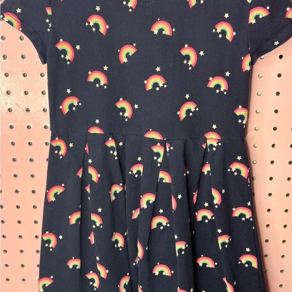 Gap Navy Dress with Rainbows. Good Condition. Size 6/7